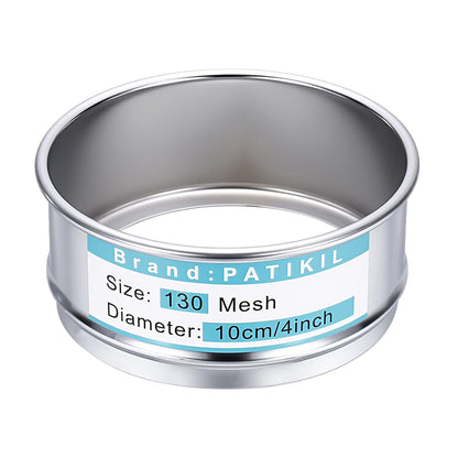 325 Mesh(0.045mm) Lab Sieve, 3.9"(10cm) Diameter Sifting Screen 304 Stainless Steel Wire Cloth Fine Mesh Sieve for Industrial Laboratory Home Soil Sifter Dry Sift Screens Hash - Colors C