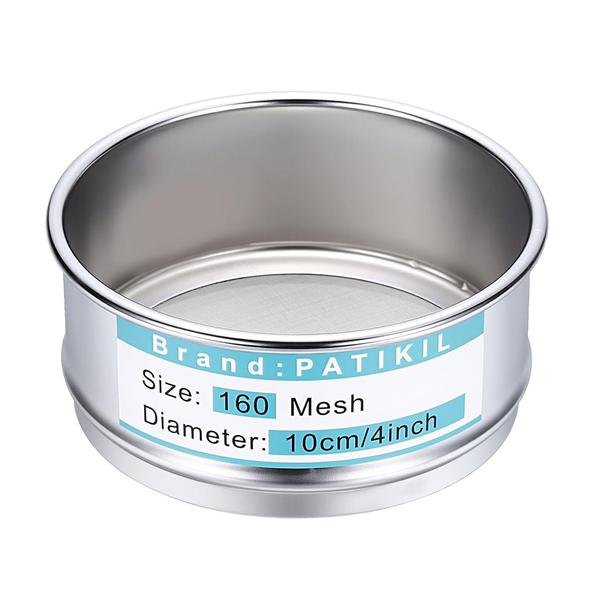 325 Mesh(0.045mm) Lab Sieve, 3.9"(10cm) Diameter Sifting Screen 304 Stainless Steel Wire Cloth Fine Mesh Sieve for Industrial Laboratory Home Soil Sifter Dry Sift Screens Hash - Colors C