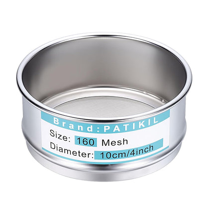 325 Mesh(0.045mm) Lab Sieve, 3.9"(10cm) Diameter Sifting Screen 304 Stainless Steel Wire Cloth Fine Mesh Sieve for Industrial Laboratory Home Soil Sifter Dry Sift Screens Hash - Colors C