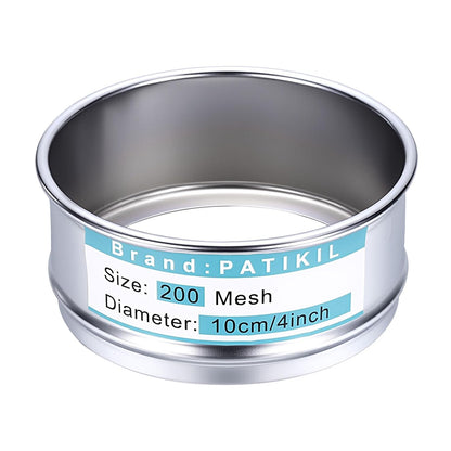 325 Mesh(0.045mm) Lab Sieve, 3.9"(10cm) Diameter Sifting Screen 304 Stainless Steel Wire Cloth Fine Mesh Sieve for Industrial Laboratory Home Soil Sifter Dry Sift Screens Hash - Colors C