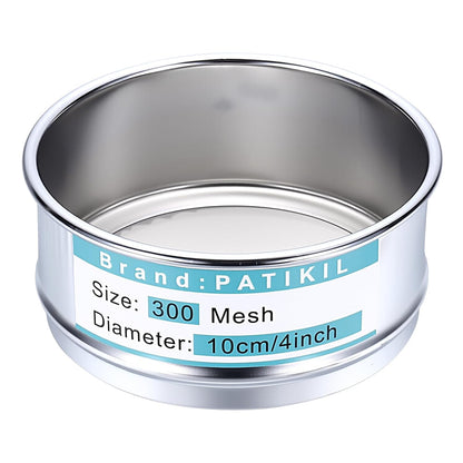 325 Mesh(0.045mm) Lab Sieve, 3.9"(10cm) Diameter Sifting Screen 304 Stainless Steel Wire Cloth Fine Mesh Sieve for Industrial Laboratory Home Soil Sifter Dry Sift Screens Hash - Colors C