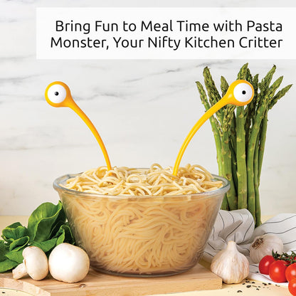 Pasta Monsters and Salad Servers - BPA-Free Fun Kitchen Gadgets - 100% Food Safe Salad Spoon and Fork Set - 11.93x 3.39 x 2.24 inch