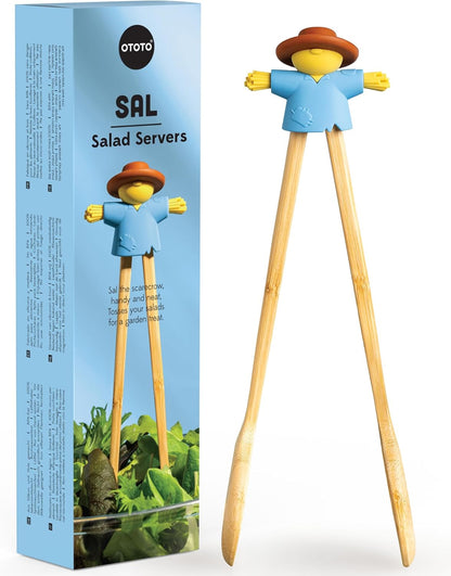 Pasta Monsters and Salad Servers - BPA-Free Fun Kitchen Gadgets - 100% Food Safe Salad Spoon and Fork Set - 11.93x 3.39 x 2.24 inch