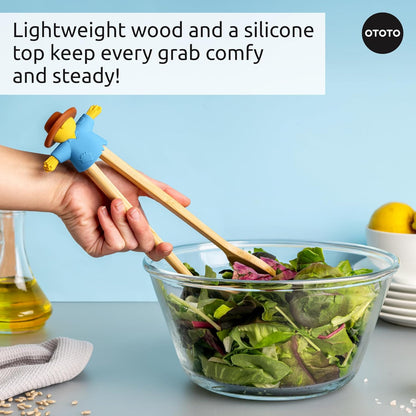Pasta Monsters and Salad Servers - BPA-Free Fun Kitchen Gadgets - 100% Food Safe Salad Spoon and Fork Set - 11.93x 3.39 x 2.24 inch