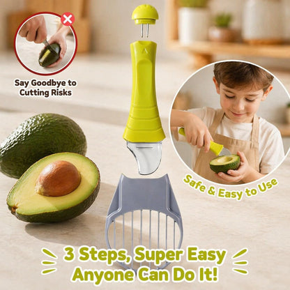 Avocado Slicer Tool 3 in 1, Avocado Cutter Tool, Avocado Peeler - 3-in-1: Slice/Pit/Scoop, Safe & Easy for All Ages, Slides into Drawer, Great Gift for Friends/Colleagues - Avacado Tool