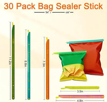49 PCS Chip Clips & Bag Sealers, Reusable Food Bag Clips with 7 Sizes | Reusable Bag Clips for Food with 7 Assorted Sizes,Airtight & Watertight Food Bag Sealing Clips, Plastic Bag Sealers for Chips