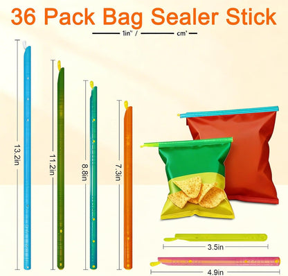 49 PCS Chip Clips & Bag Sealers, Reusable Food Bag Clips with 7 Sizes | Reusable Bag Clips for Food with 7 Assorted Sizes,Airtight & Watertight Food Bag Sealing Clips, Plastic Bag Sealers for Chips