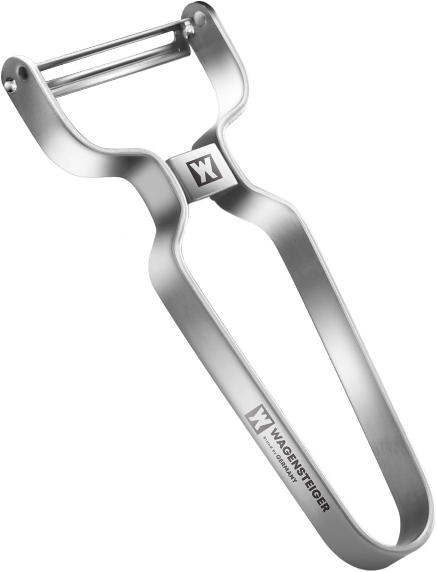 Stainless Steel Potato Peeler with Extra-Wide Peeling Blade, Great for Large Vegetables (1611)