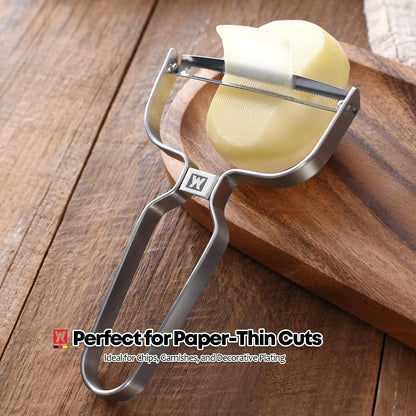 Stainless Steel Potato Peeler with Extra-Wide Peeling Blade, Great for Large Vegetables (1611)