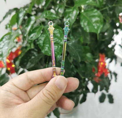 Mini Spoon Metal Medicine Spoon Shovel,Mini Shovel Home Supplies Pendants Necklace (MULTICOLOR)
