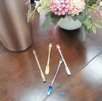 Mini Spoon Metal Medicine Spoon Shovel,Mini Shovel Home Supplies Pendants Necklace (MULTICOLOR)