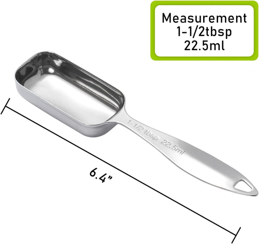 1PCS 1-1/2tbsp(22.5ml) Measuring Spoon, Stainless Steel Measure Teaspoon | High Precision, Food-Grade, ‌Rust-Free, Dishwasher-Safe, Easy-Read Markings, Multi-Purpose, Sturdy & Durable