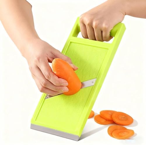 Vegetable Chip Maker, Portable Handheld Potato Slicer, Stainless Steel Food Chopper Mandoline Slicer Vegetable Carrots Chipper