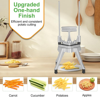 Commercial Vegetable Chopper, 1/4" Stainless Steel Dicer | 420 stainless blade, aluminum alloy frame, detachable for cleaning & storage, fast uniform dicing, for fruits & veggies