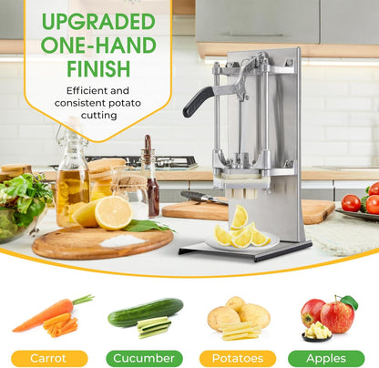 Commercial Vegetable Chopper, 1/4" Stainless Steel Dicer | 420 stainless blade, aluminum alloy frame, detachable for cleaning & storage, fast uniform dicing, for fruits & veggies