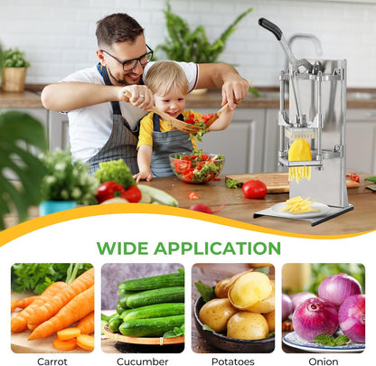 Commercial Vegetable Chopper, 1/4" Stainless Steel Dicer | 420 stainless blade, aluminum alloy frame, detachable for cleaning & storage, fast uniform dicing, for fruits & veggies