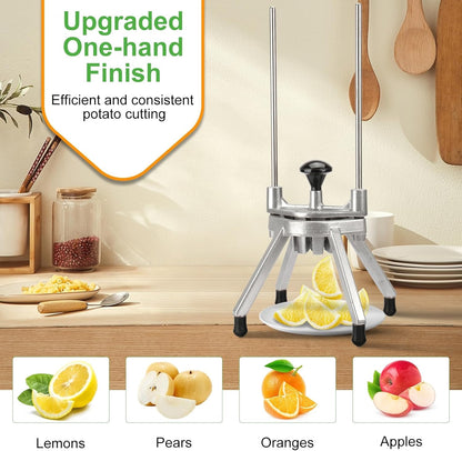 Commercial Vegetable Chopper, 1/4" Stainless Steel Dicer | 420 stainless blade, aluminum alloy frame, detachable for cleaning & storage, fast uniform dicing, for fruits & veggies