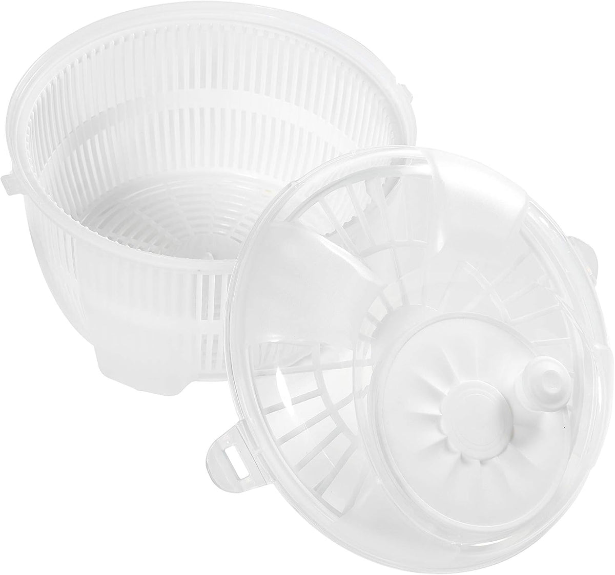Salad Spinner, Salad Tosser and Mixer, 5,5 Quart, Vegetable Spinner -EXTRA Salt&Pepper Shaker inc. (Purple)