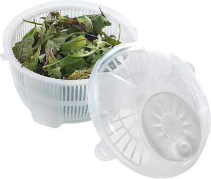 Salad Spinner, Salad Tosser and Mixer, 5,5 Quart, Vegetable Spinner -EXTRA Salt&Pepper Shaker inc. (Purple)
