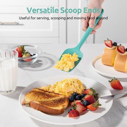 600ºF Heat Resistant Silicone Spatulas for Cooking, 4Pcs/Red