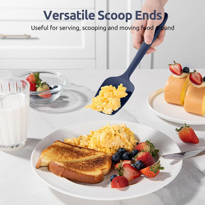 600ºF Heat Resistant Silicone Spatulas for Cooking, 4Pcs/Red