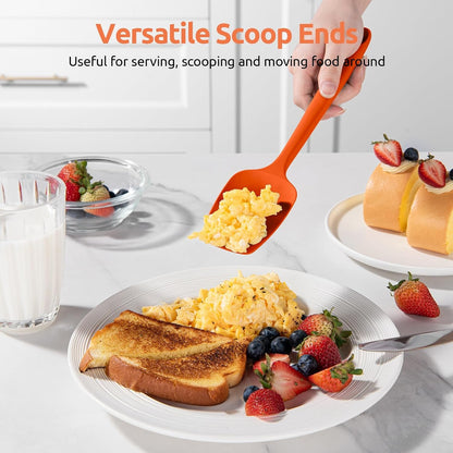 600ºF Heat Resistant Silicone Spatulas for Cooking, 4Pcs/Red