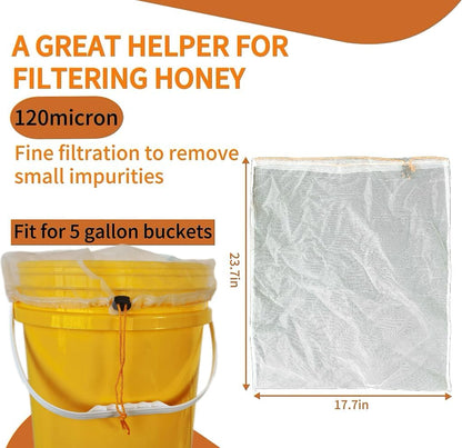 Honey Strainer, Honey Filter Bag Ultra-Fine Mesh Strainer 4Pcs