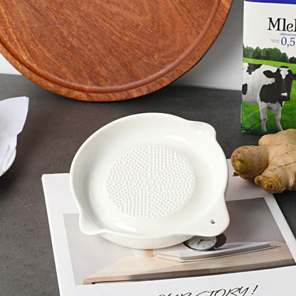Ceramic Grater Plate for Ginger, Garlic, Onion (5.5" x)