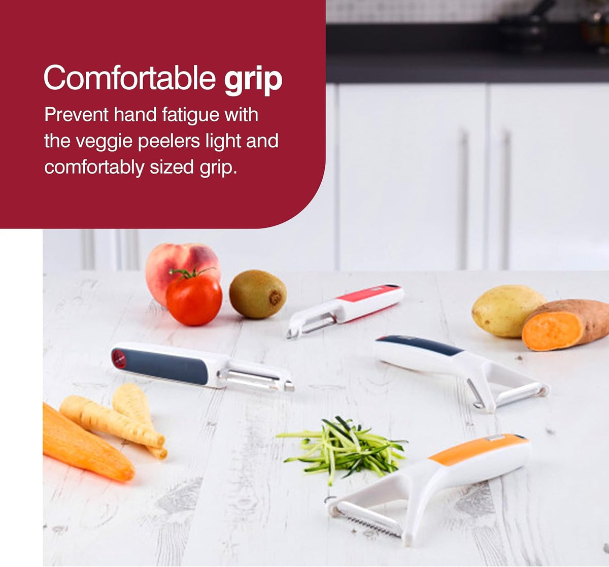 2 Piece Peeler Set with Universal & Soft Skin Peelers, Wheat Straw Handles, Stainless Steel & Micro-Serrated Blades, Eco-Friendly Dual Peeler Set for Fruits & Vegetables
