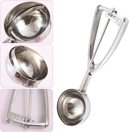 Melon baller Scoop, Melon Baller, Ice Cream Scoop Cookie Scoops Cookie Scoops for Baking Set of 3 Include L/M/S for Fruit, Cupcake Ice Cream waffle(COLOR:3Pcs)