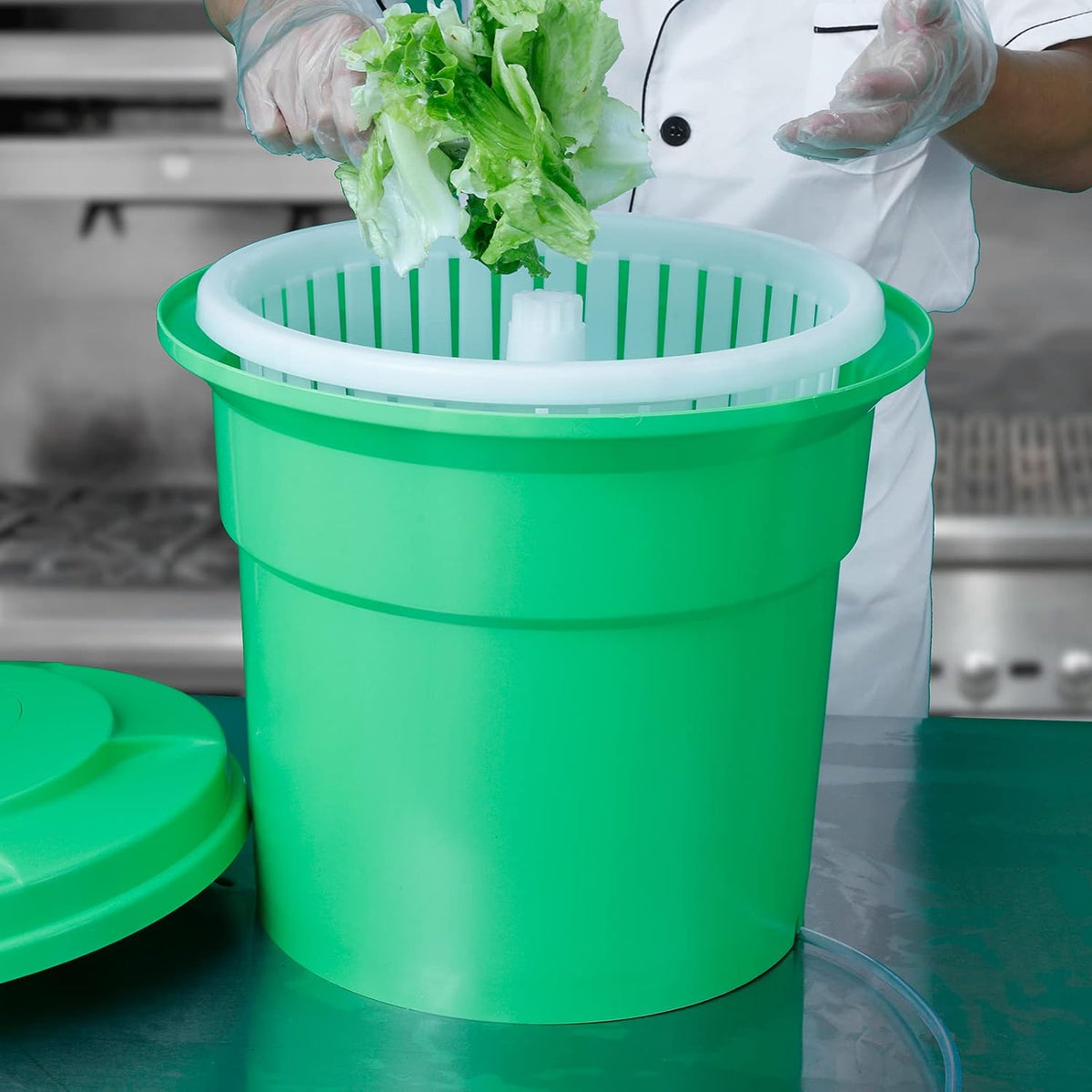 Wutfly 5 Gallon Large Commercial Manual Salad Spinner/Dryer