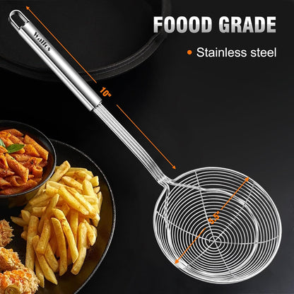 Fine Mesh Strainers Set, Premium Stainless Steel Colanders and Sifters, with Reinforced Frame Sturdy Handle, Perfect for Sift, Strain, Drain Rinse Vegetables, Pastas Tea - 3 Sizes