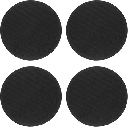 4pcs Silicone Trivet Mats 7.9" Dia Round Non-Slip Silicone Pot Holders for Hot Pots and Pans, Heat Resistant Hot Pads for Kitchen Hot Dishes Table Countertops, Black