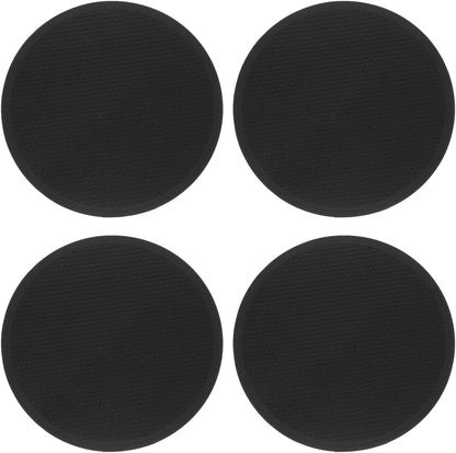 4pcs Silicone Trivet Mats 7.9" Dia Round Non-Slip Silicone Pot Holders for Hot Pots and Pans, Heat Resistant Hot Pads for Kitchen Hot Dishes Table Countertops, Black