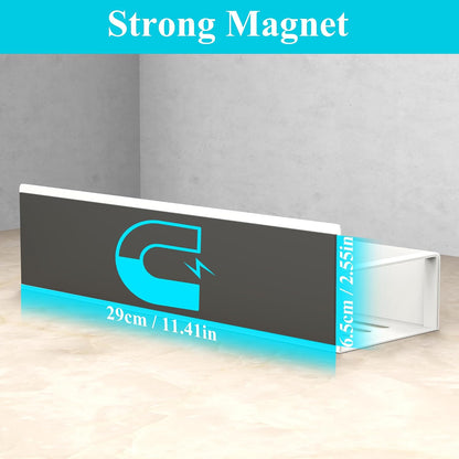 Metal Magnetic Spice Rack for Refrigerator Black, 4 Pack | Magnetic Shelves Heavy Duty for Fridge in Kitchen, Seasoning Storage Organizer, For Oven Washer and Dryer, For Heavier Items