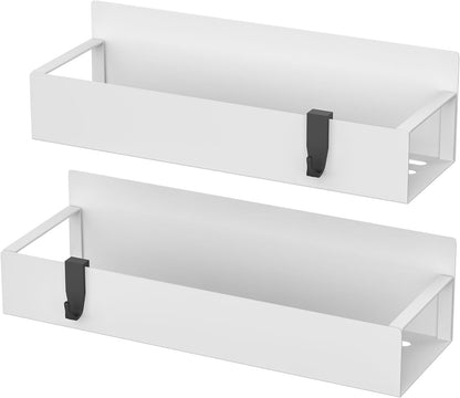 Metal Magnetic Spice Rack for Refrigerator Black, 4 Pack | Magnetic Shelves Heavy Duty for Fridge in Kitchen, Seasoning Storage Organizer, For Oven Washer and Dryer, For Heavier Items