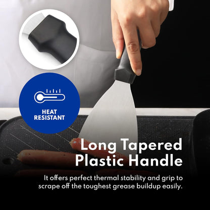 Stainless Steel Slant Edge Grill Scraper