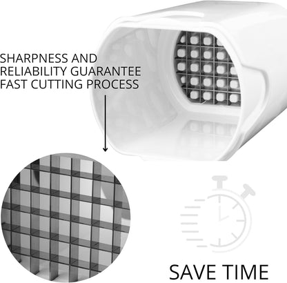 French Fry Cutter Tool White – Tool Food Dicer Veggie Chopper Veg Chopper White French Fry Cutter Natural Cut Rapid Slicer Vegetable Dicer Potato Slicer Manual