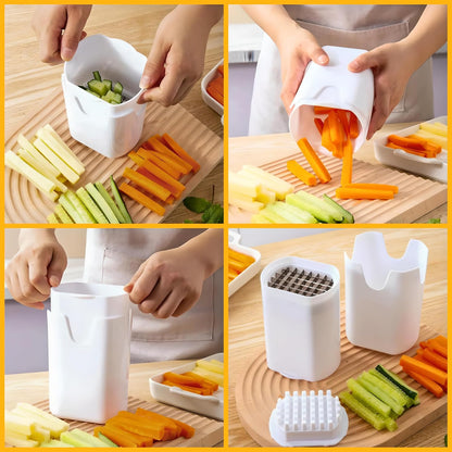 French Fry Cutter Tool White – Tool Food Dicer Veggie Chopper Veg Chopper White French Fry Cutter Natural Cut Rapid Slicer Vegetable Dicer Potato Slicer Manual