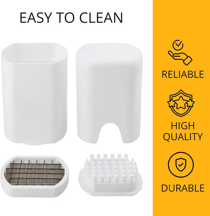 French Fry Cutter Tool White – Tool Food Dicer Veggie Chopper Veg Chopper White French Fry Cutter Natural Cut Rapid Slicer Vegetable Dicer Potato Slicer Manual
