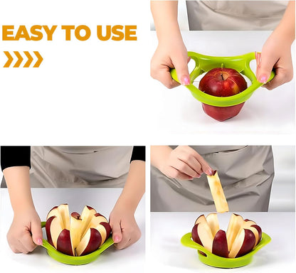 Fruit Cutter apple slicer 8 slices,8-Blade apple corer,Anti-Slip Handle Easy to Use, Time-Saving, Stainless Steel Cutter and Divider For apple Tomato Orange Pear Pineapple kitchen gadgets