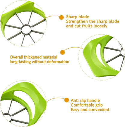 Fruit Cutter apple slicer 8 slices,8-Blade apple corer,Anti-Slip Handle Easy to Use, Time-Saving, Stainless Steel Cutter and Divider For apple Tomato Orange Pear Pineapple kitchen gadgets