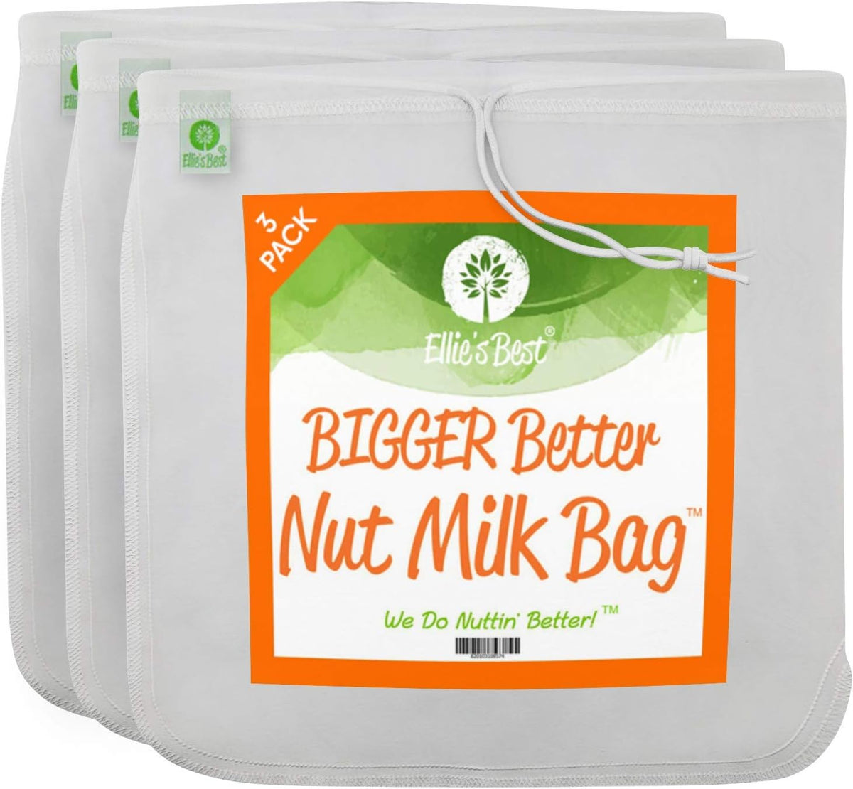 Pro Quality Nut Milk Bag – Big XL Commercial Food Grade – Strong Durable Reusable Almond Milk Straining Bags & All Purpose Fine Mesh Nylon Cheesecloth Strainer– Juicing-Cheese–Recipes & Vids