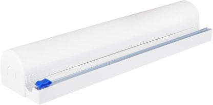 Refillable Plastic Wrap Dispenser with Slide Cutter, cling wrap with slide cutter for 250ft Tin Aluminum Foil Dispenser