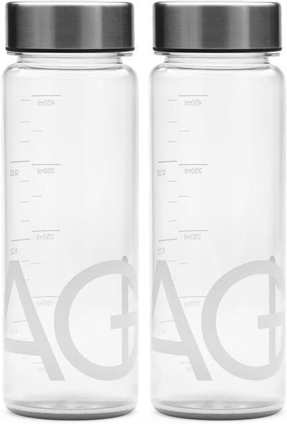 Shaker Bottle 16oz | BPA Free with Stainless Steel Lid | Travel-Ready