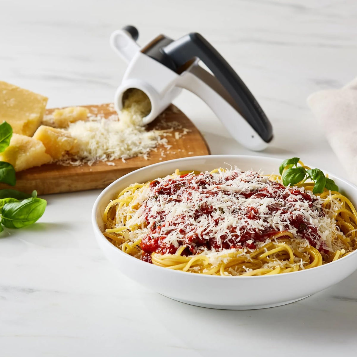 Rotary Cheese Grater, White