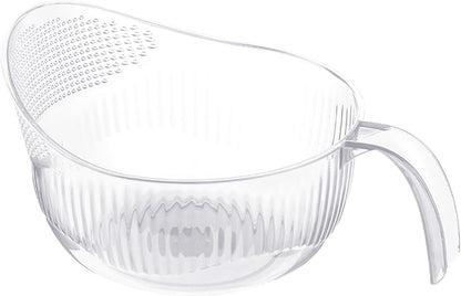Functional Rice Washing Colander Efficient Draining Bowl Practical Sink Basket PET Suitable for Washing Rice