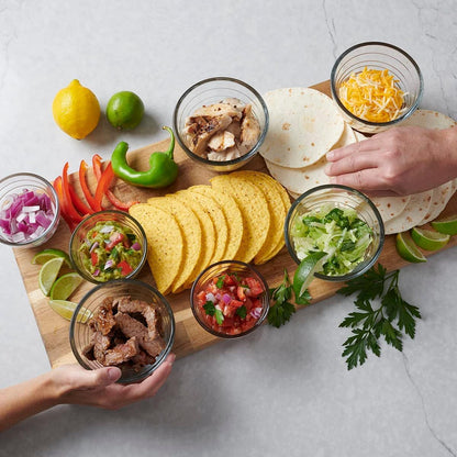 Glass 6 Piece 2 Cup 4-IN-1 PREP BOWLS
