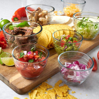 Glass 6 Piece 2 Cup 4-IN-1 PREP BOWLS