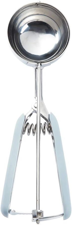 Comfy Grip 2 Ounce Ice Cream Scooper 1 Spring-Loaded Melon Ball Scoop - #20 Built-In Blade Yellow Stainless Steel Cookie Baller Dishwasher-Safe Heavy-Duty
